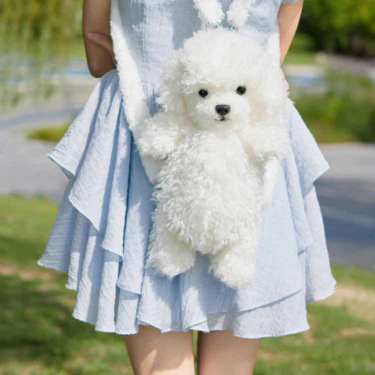 Poodle Dog Backpack – Plush Puppy Bag for Daily Use - Image 3