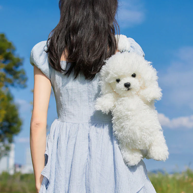 Poodle Dog Backpack – Plush Puppy Bag for Daily Use - Image 4