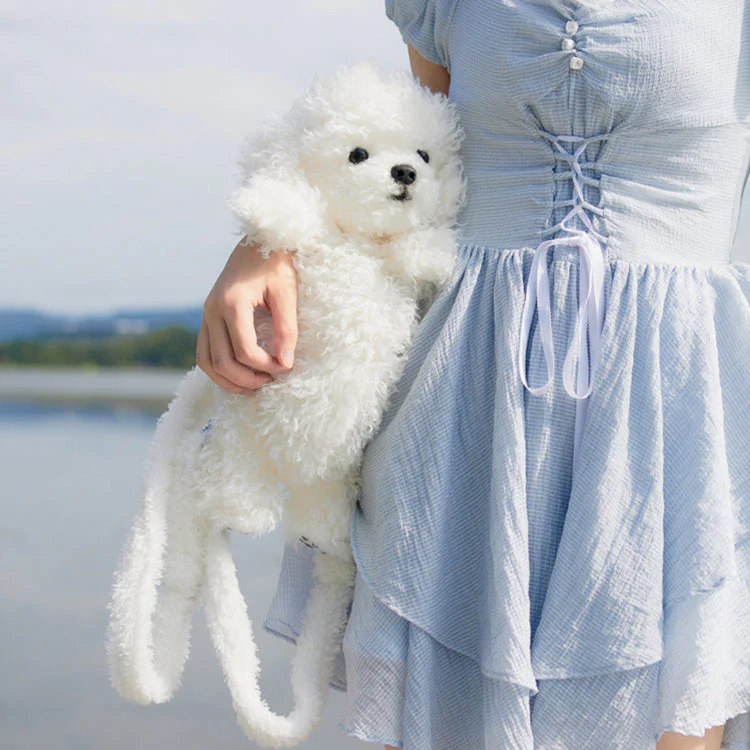 Poodle Dog Backpack – Plush Puppy Bag for Daily Use - Image 5