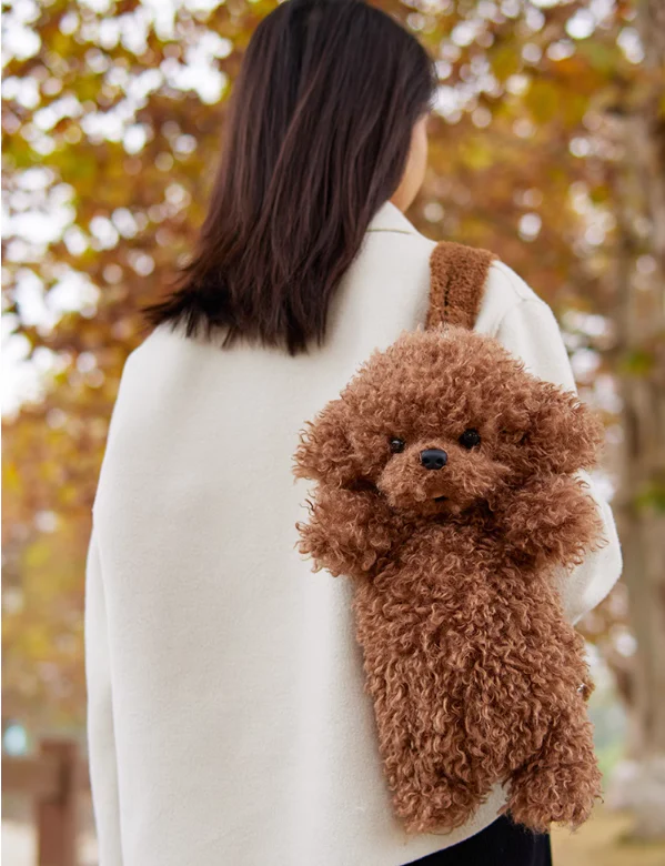 Poodle Dog Backpack – Plush Puppy Bag for Daily Use - Image 7