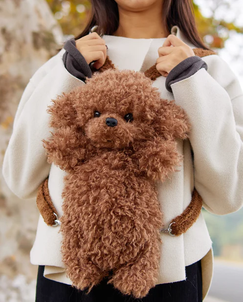 Poodle Dog Backpack – Plush Puppy Bag for Daily Use - Image 8
