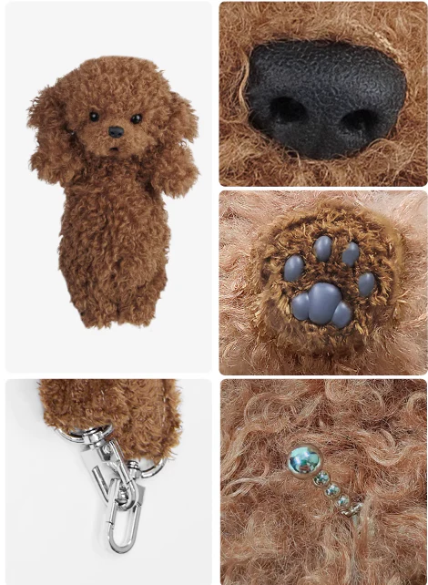 Poodle Dog Backpack – Plush Puppy Bag for Daily Use - Image 9