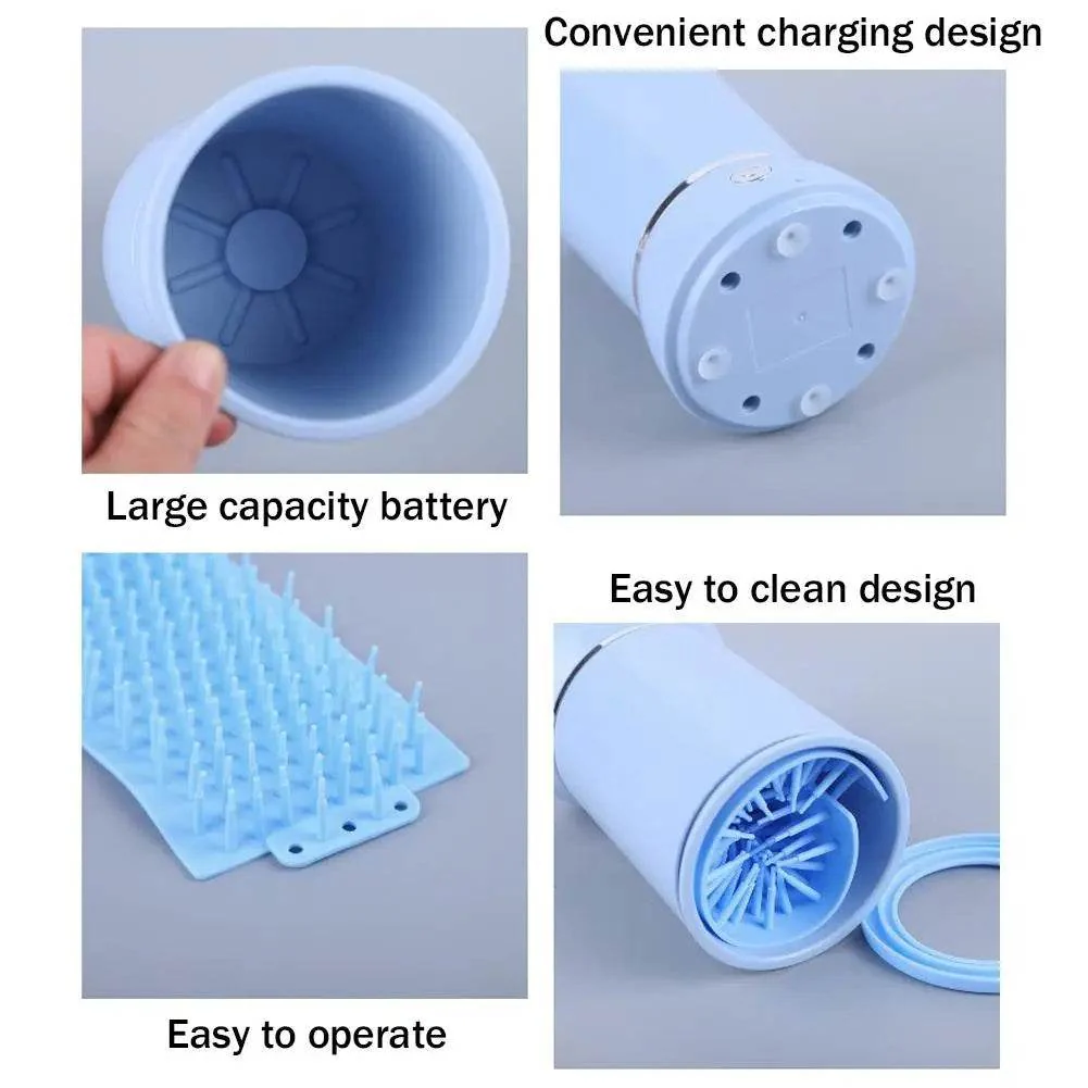 Portable Dog Paw Washer Automatic Pet Paw Cleaner Electric Paw Massager USB Rechargeable Designed for Small to Medium Dogs Cats - Image 6