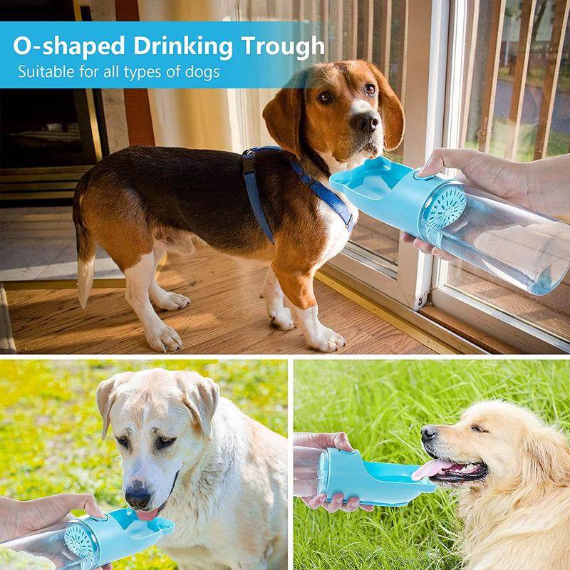 Portable Dog Water Bottle with Carbon Filter - 13.5oz Leak-Proof Pet Travel Water Dispenser | Lightweight Walking & Hiking Bottle - Image 8