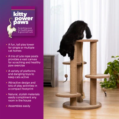 Prevue Kitty Power Paws® Multi‑Tier Cat Scratching Post (37" H) - Image 6