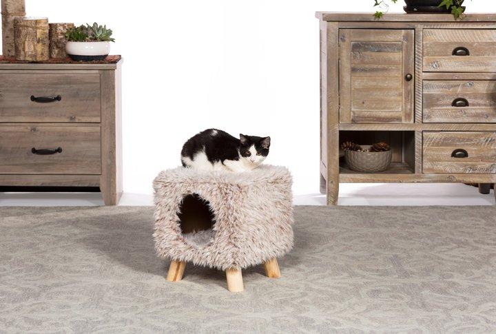 Prevue Kitty Power Paws® Cozy Cube (Frost Tan) - Image 3