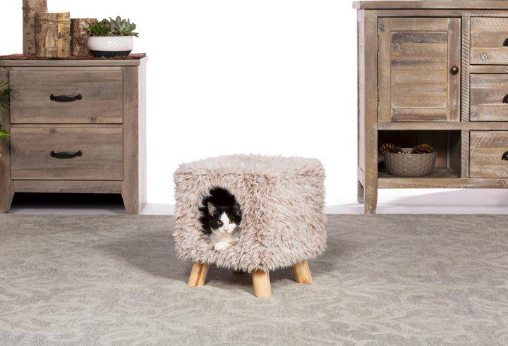 Prevue Kitty Power Paws® Cozy Cube (Frost Tan) - Image 5