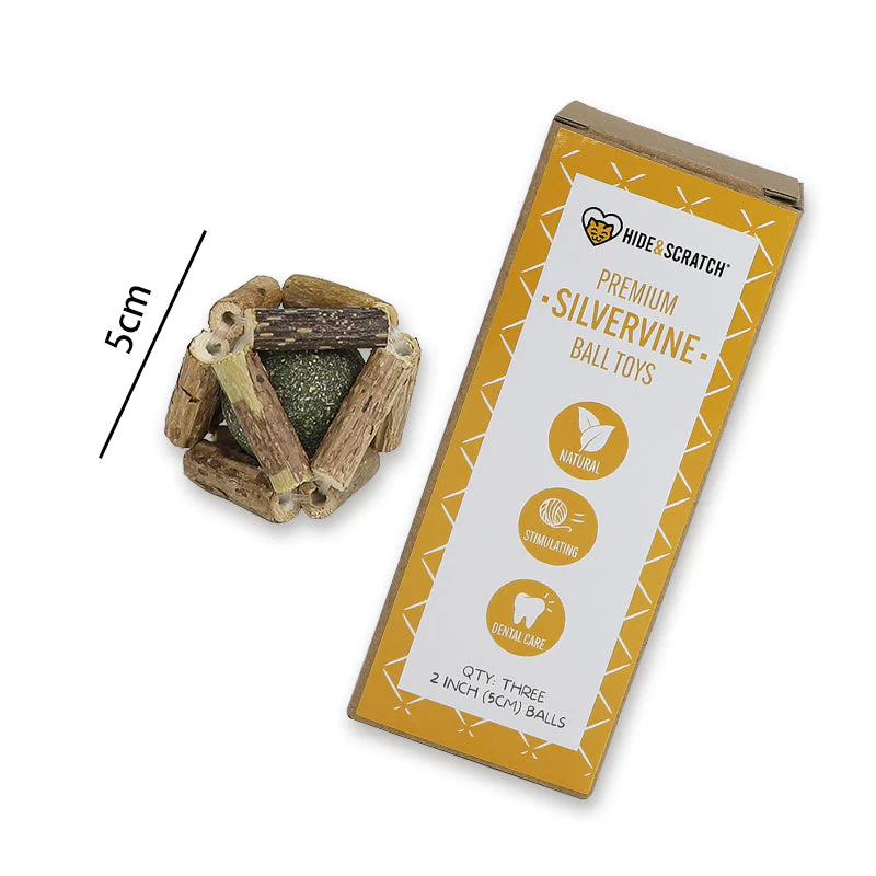Premium Silvervine and Catnip Rattle Balls (3 ct) - Image 3