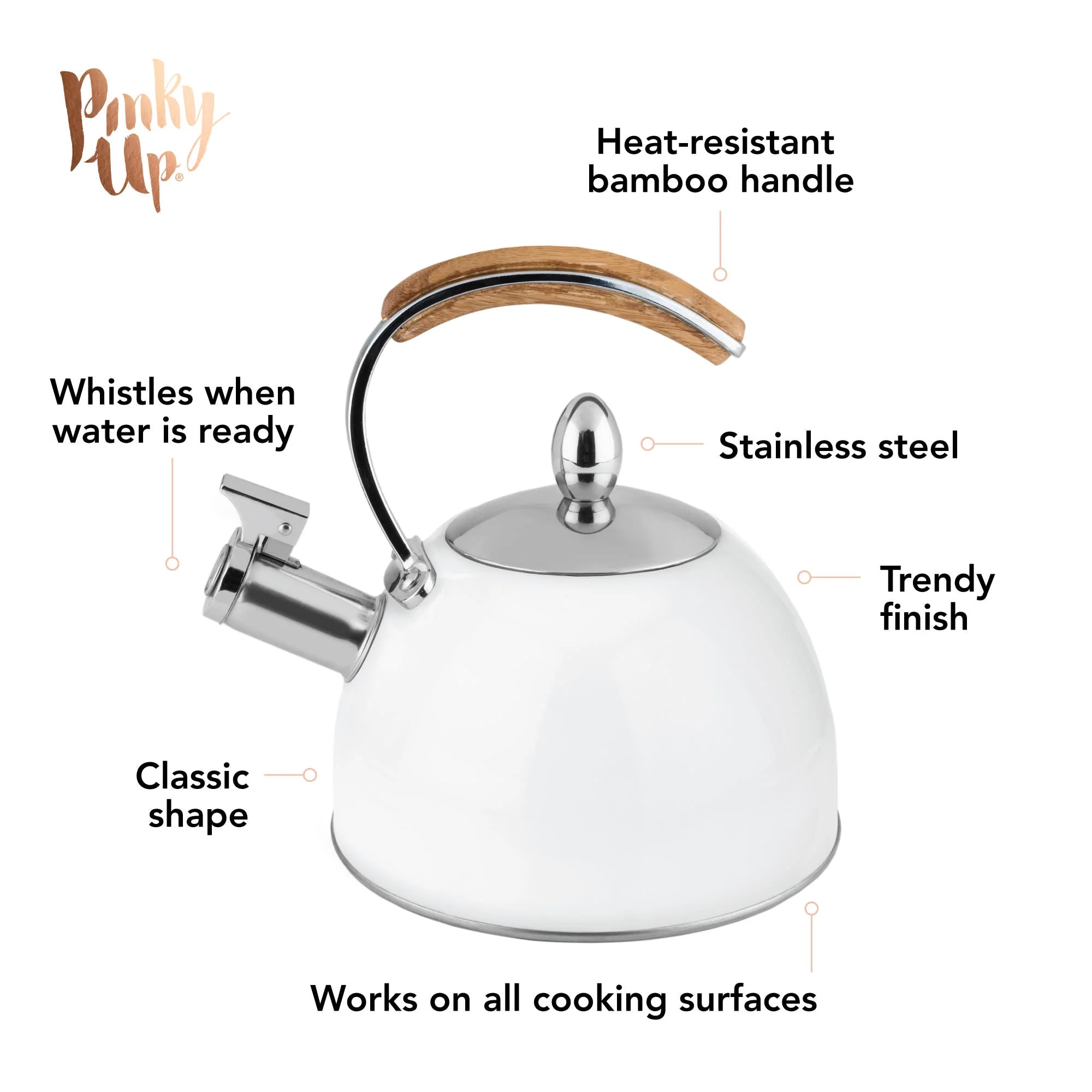Presley White Tea Kettle - Image 5