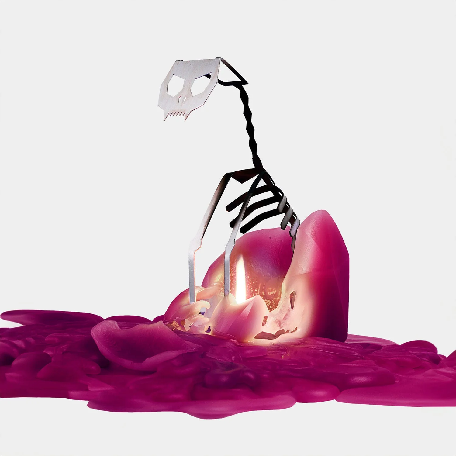 PyroPet Kisa Cat Candle - Burgundy - Image 2