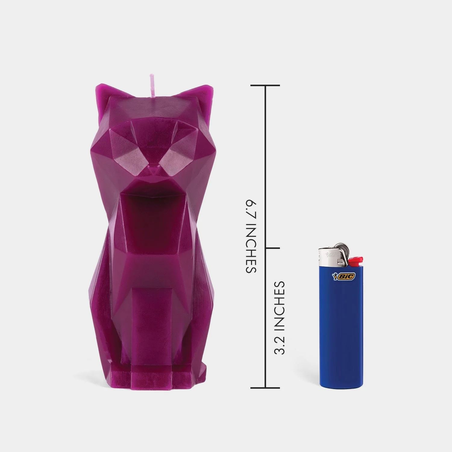 PyroPet Kisa Cat Candle - Burgundy - Image 4