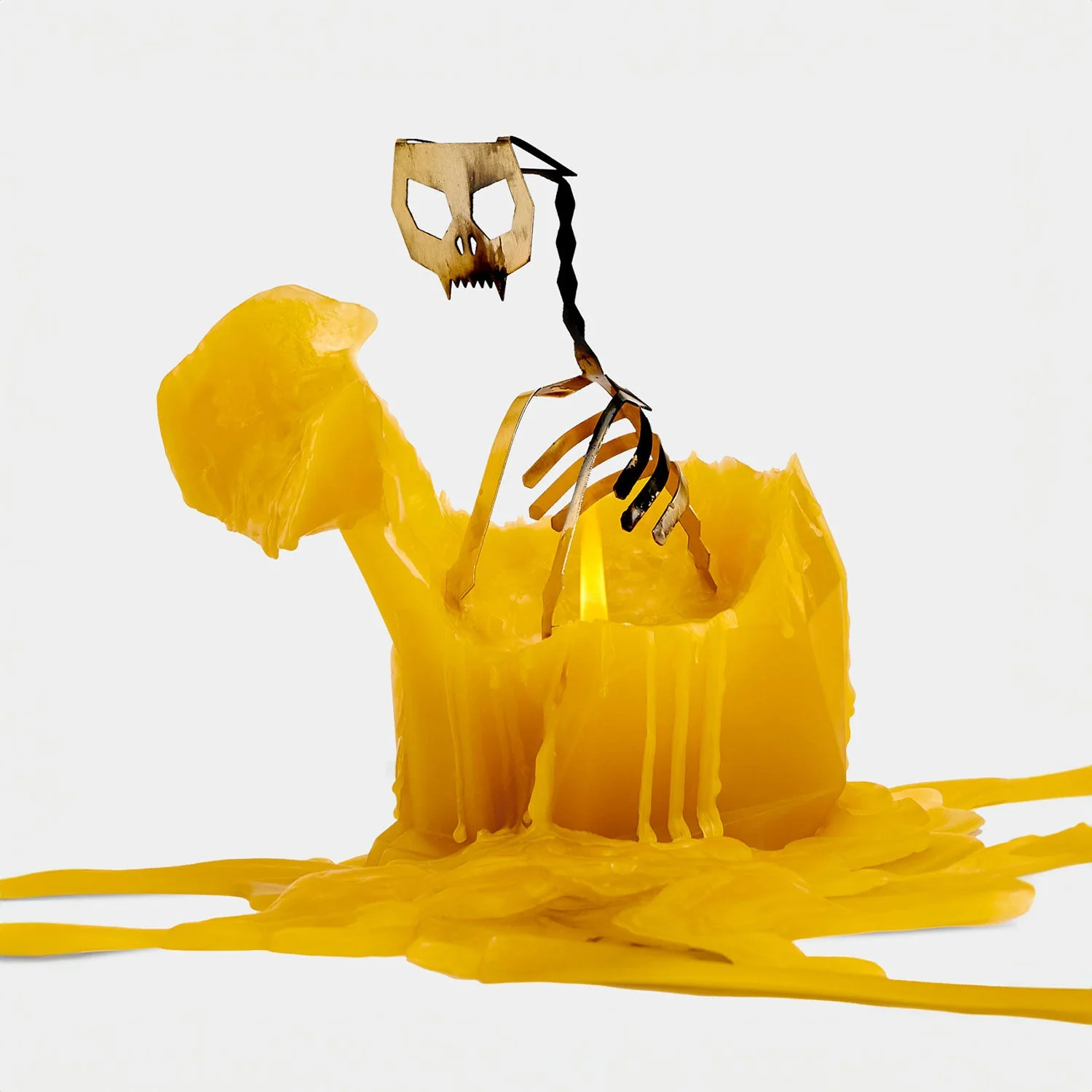 PyroPet Kisa Cat Candle - Mustard Yellow - Image 2