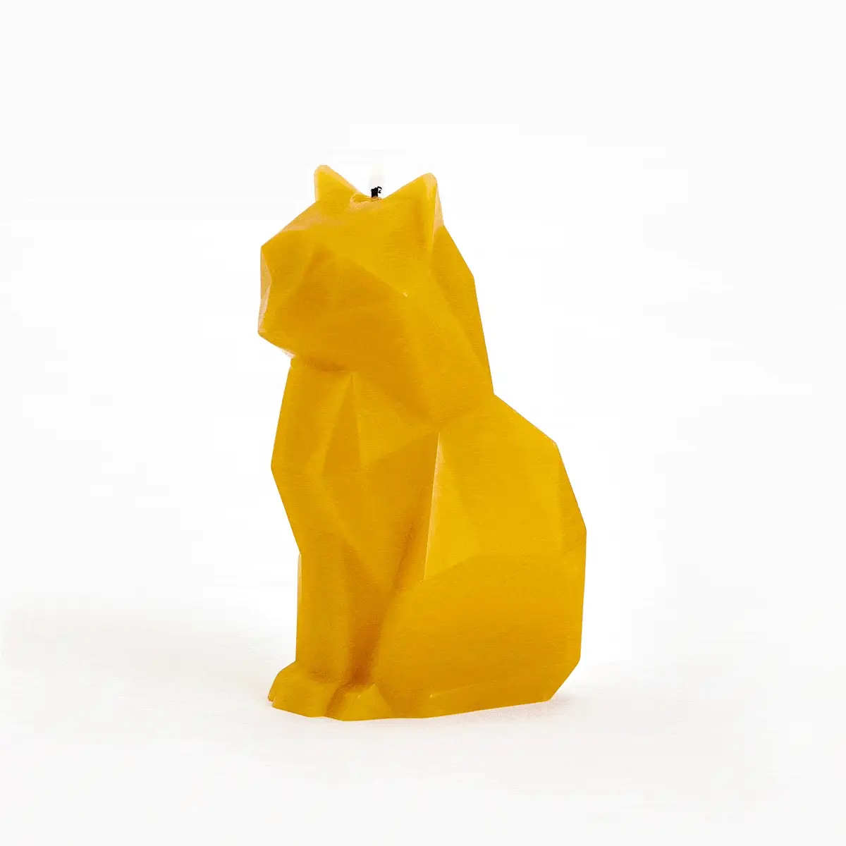 PyroPet Kisa Cat Candle - Mustard Yellow - Image 3
