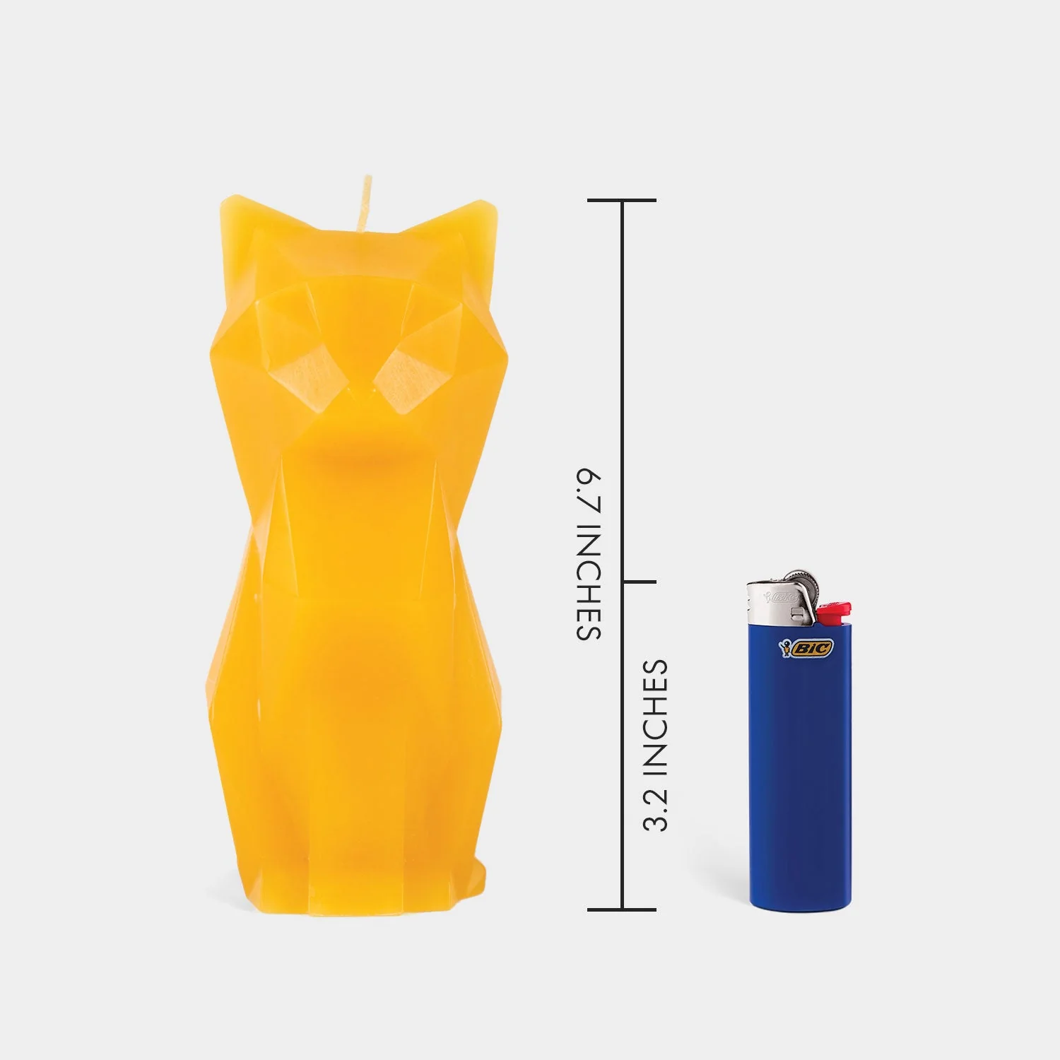 PyroPet Kisa Cat Candle - Mustard Yellow - Image 4