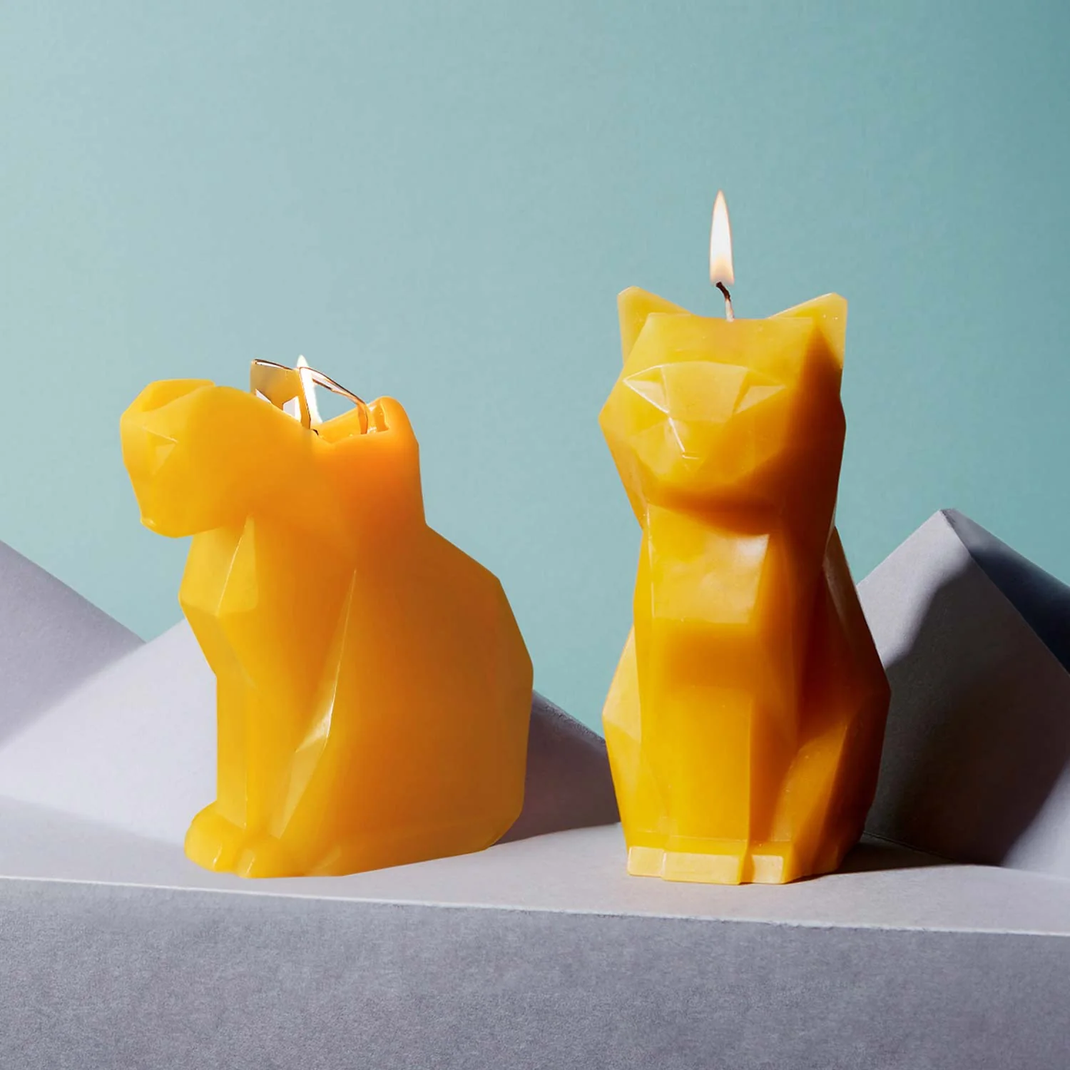 PyroPet Kisa Cat Candle - Mustard Yellow - Image 5