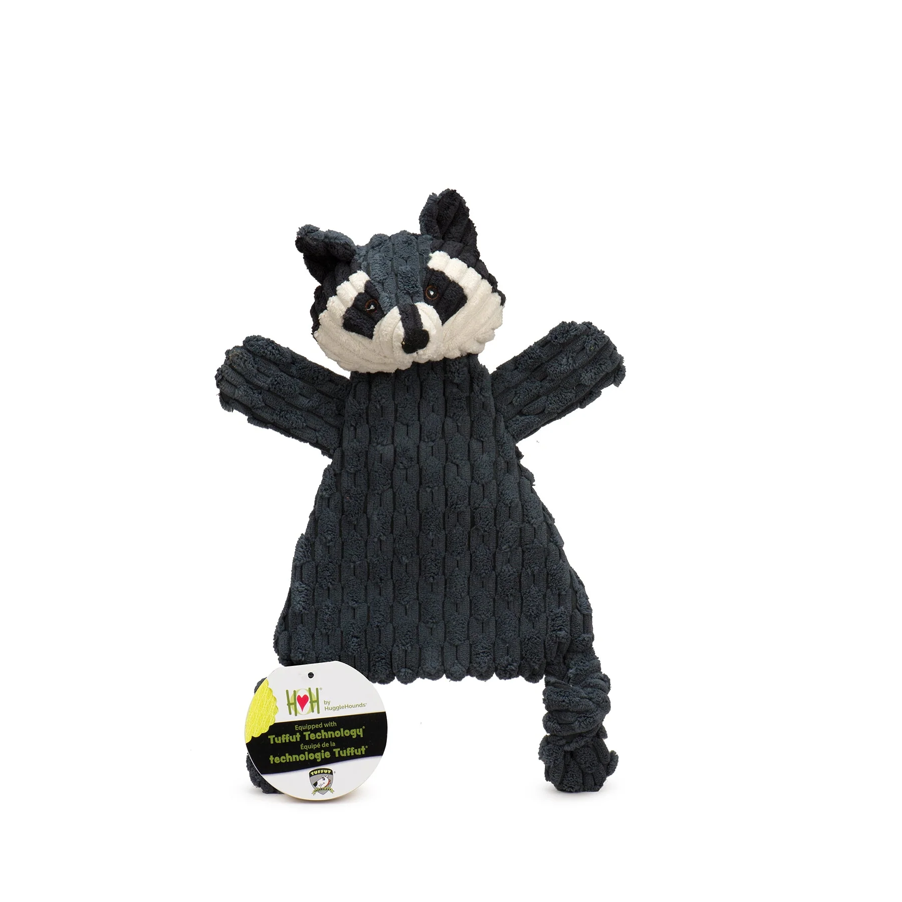 Reggie Raccoon HuggleFlatties™ Durable Plush Dog Toy - Image 2