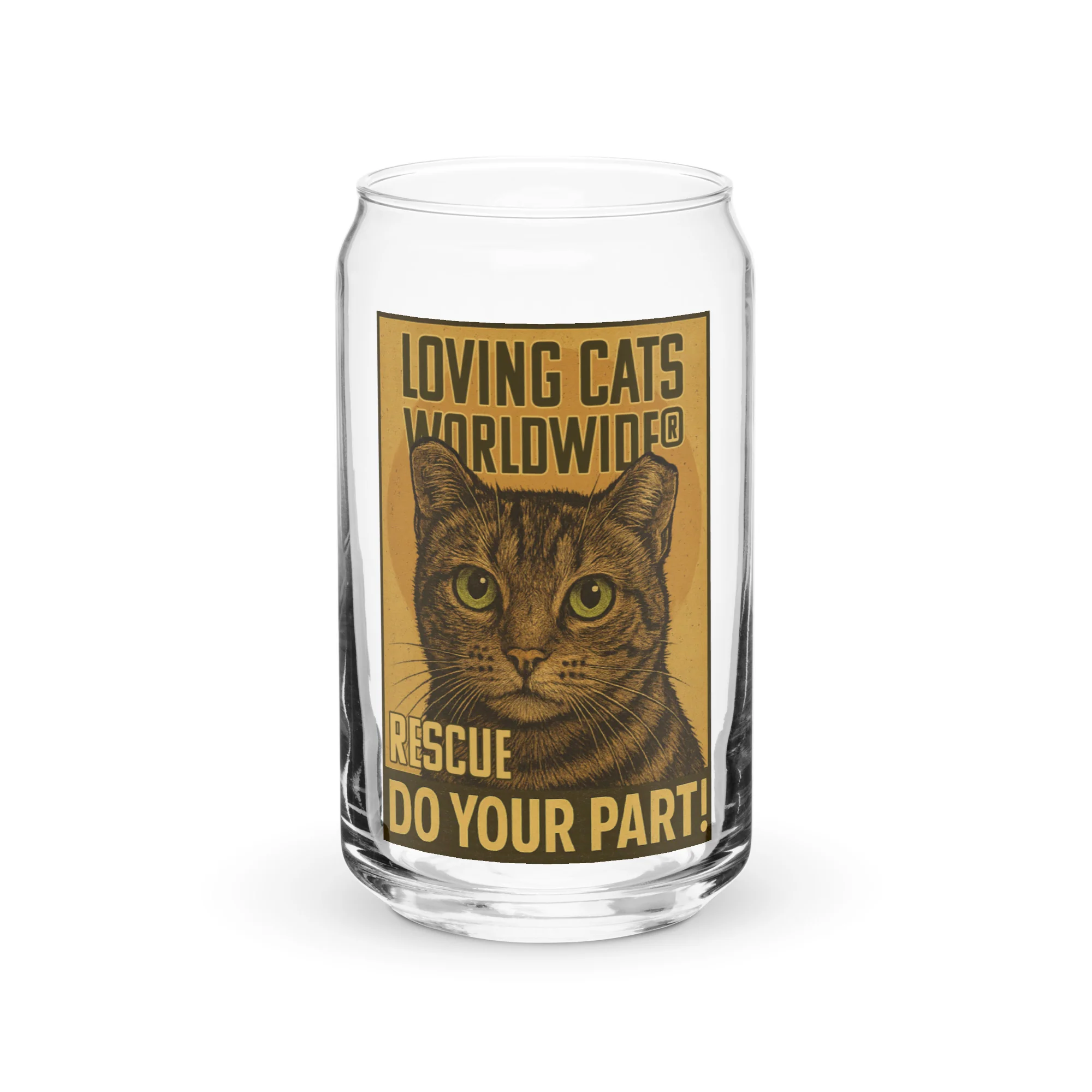 Rescue Can-shaped glass