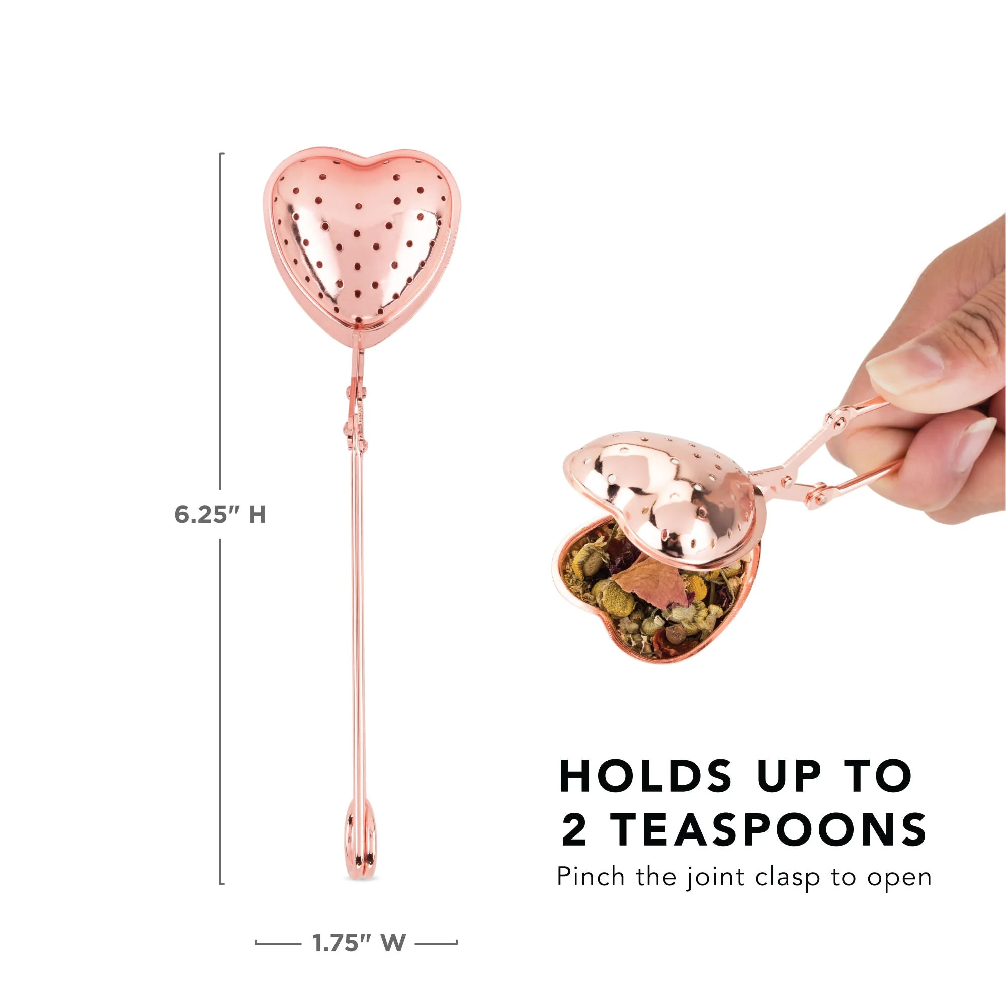 Rose Gold Heart Tea Infuser - Image 6