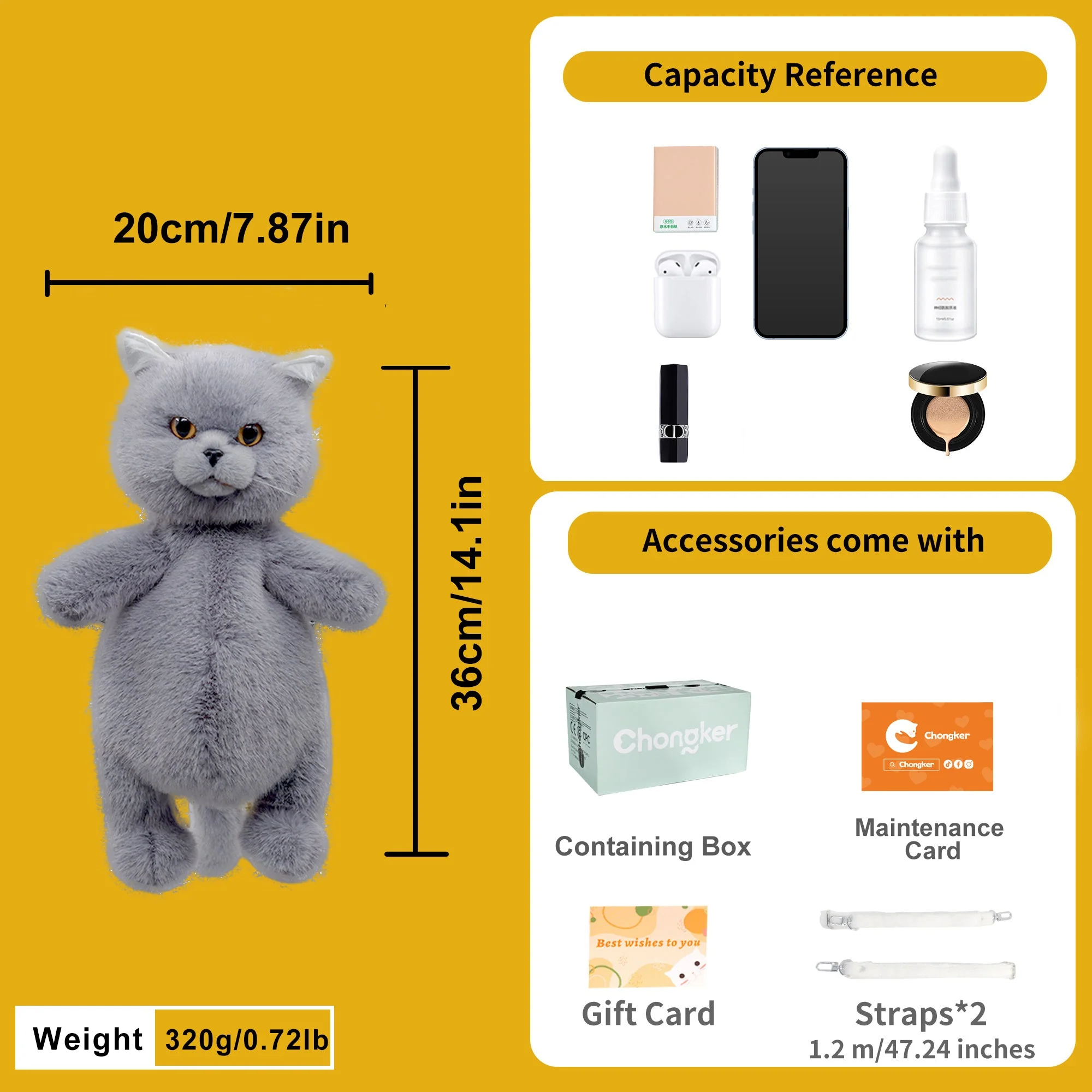 Russian Blue Cat Backpack – Cat Lover’s Daily Bag - Image 12