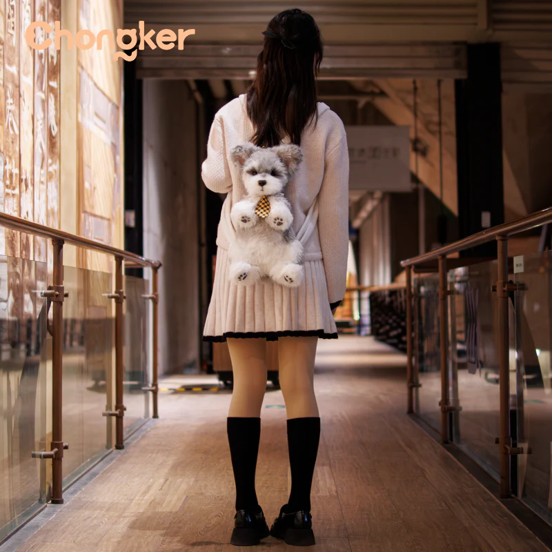 Schnauzer Backpack – Plush Dog Bag for Puppy Lovers & Kids - Image 7
