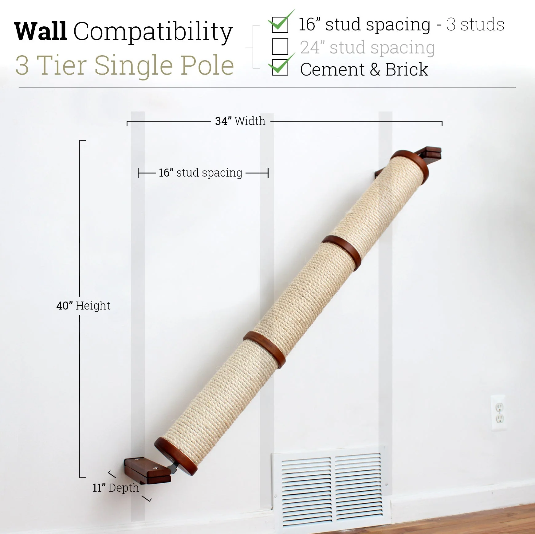 Slanted Cat Scratcher for Wall - Image 18