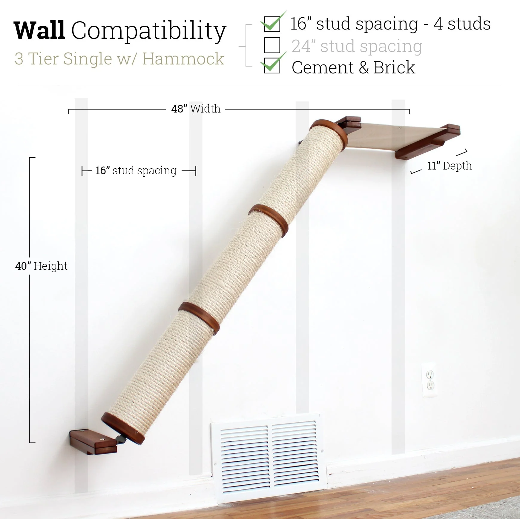 Slanted Cat Scratcher for Wall - Image 19