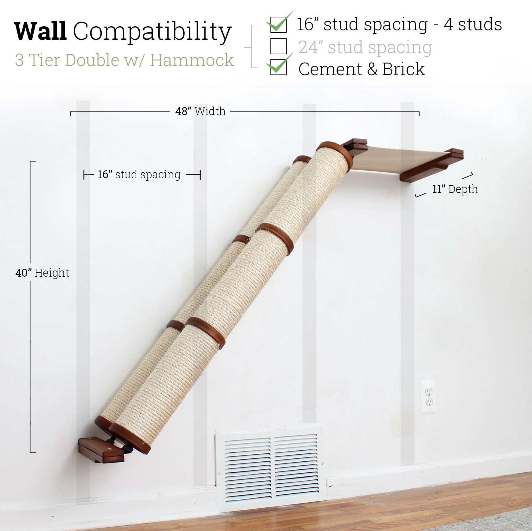 Slanted Cat Scratcher for Wall - Image 22