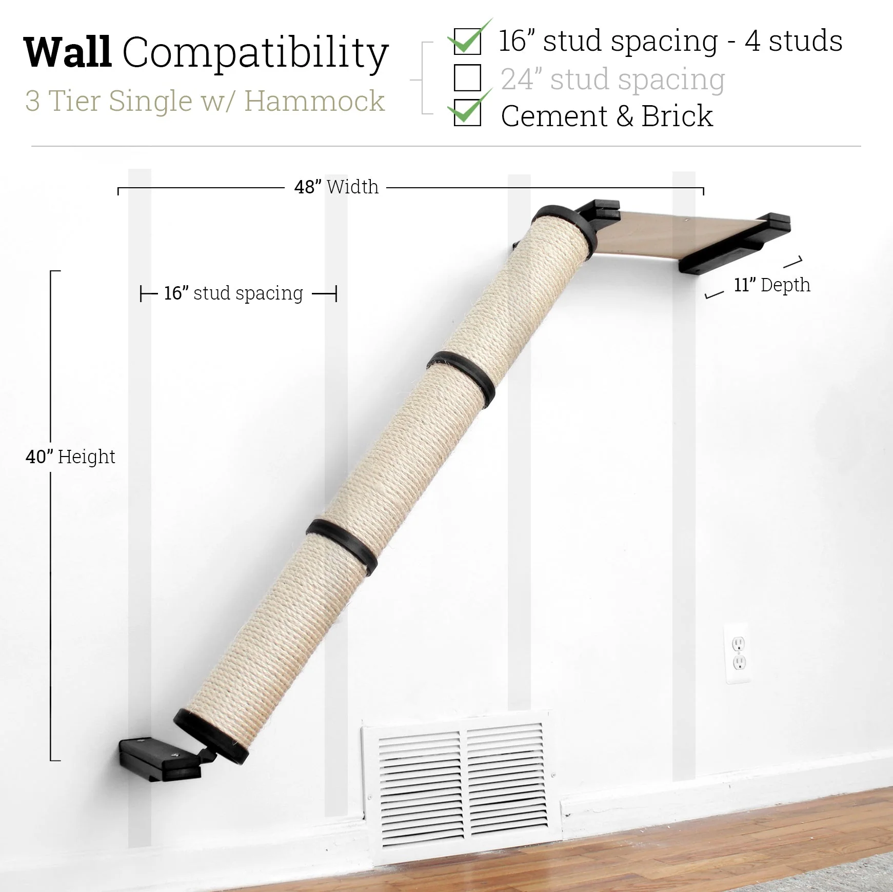 Slanted Cat Scratcher for Wall - Image 69