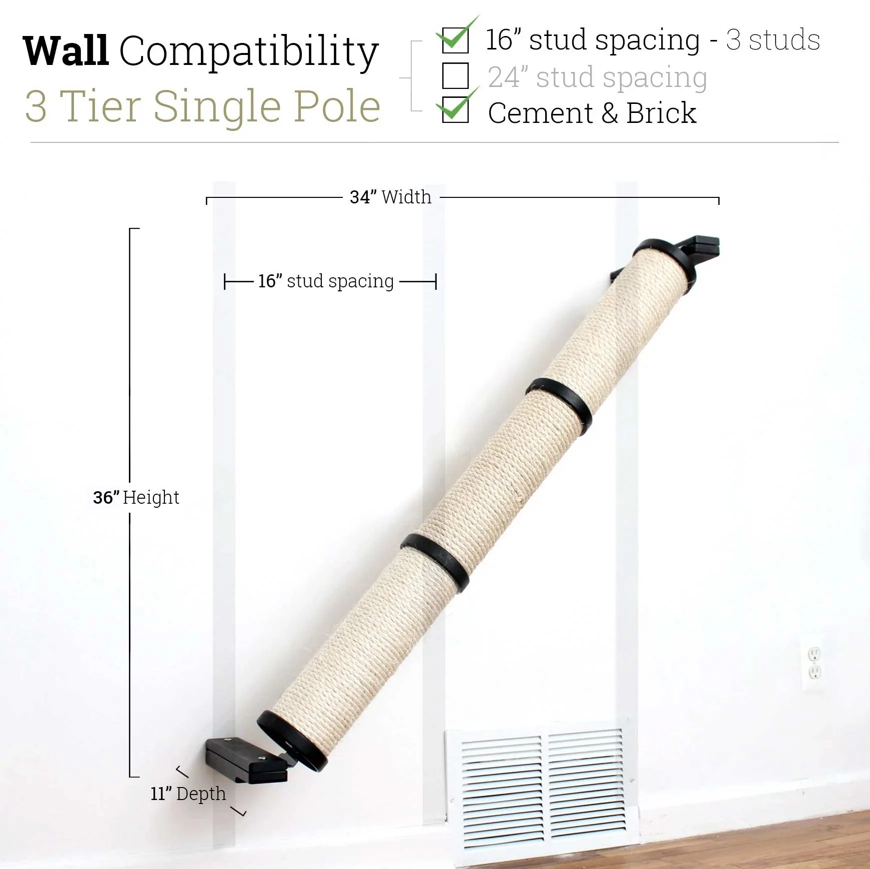 Slanted Cat Scratcher for Wall - Image 86