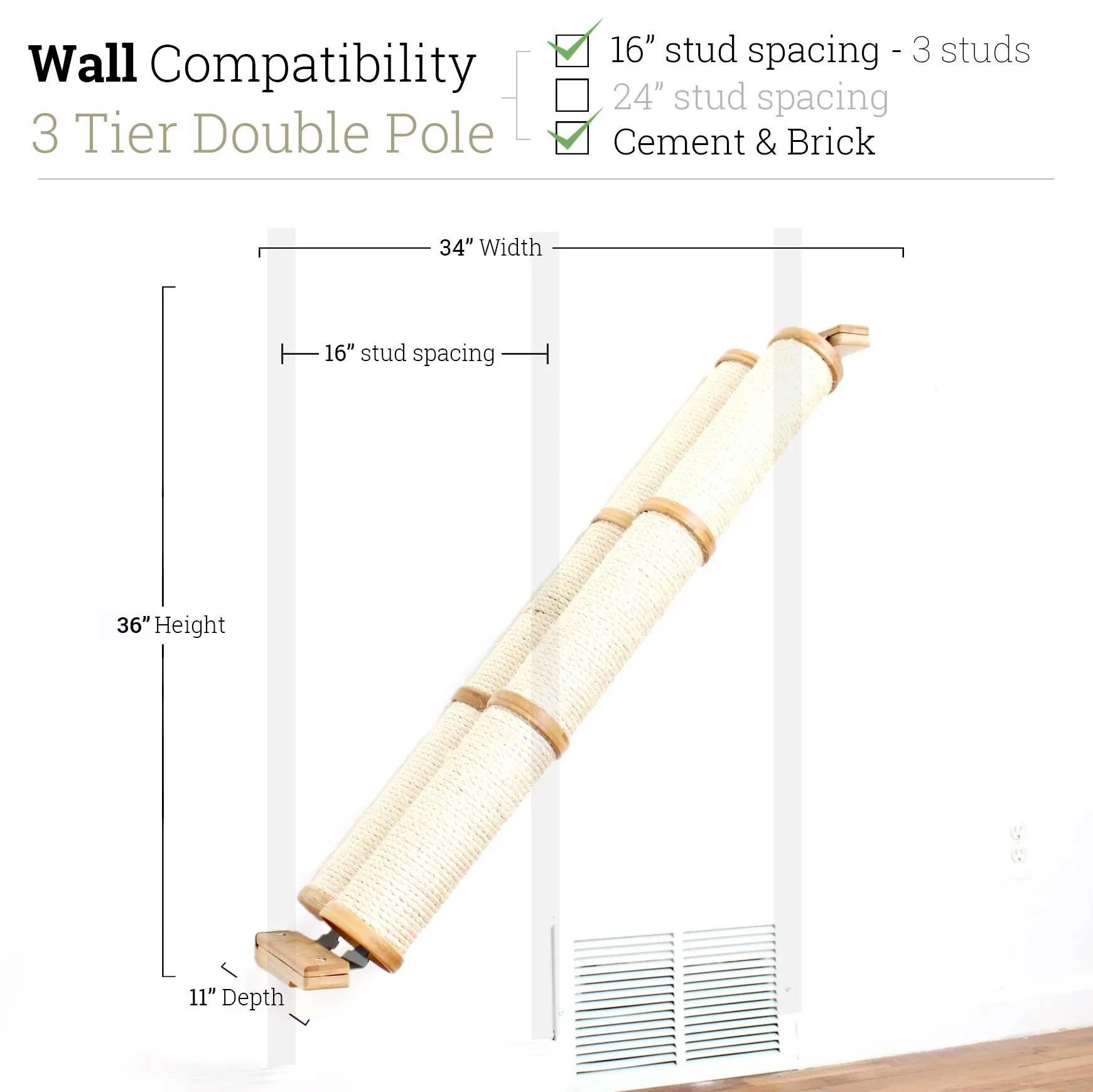 Slanted Cat Scratcher for Wall - Image 91