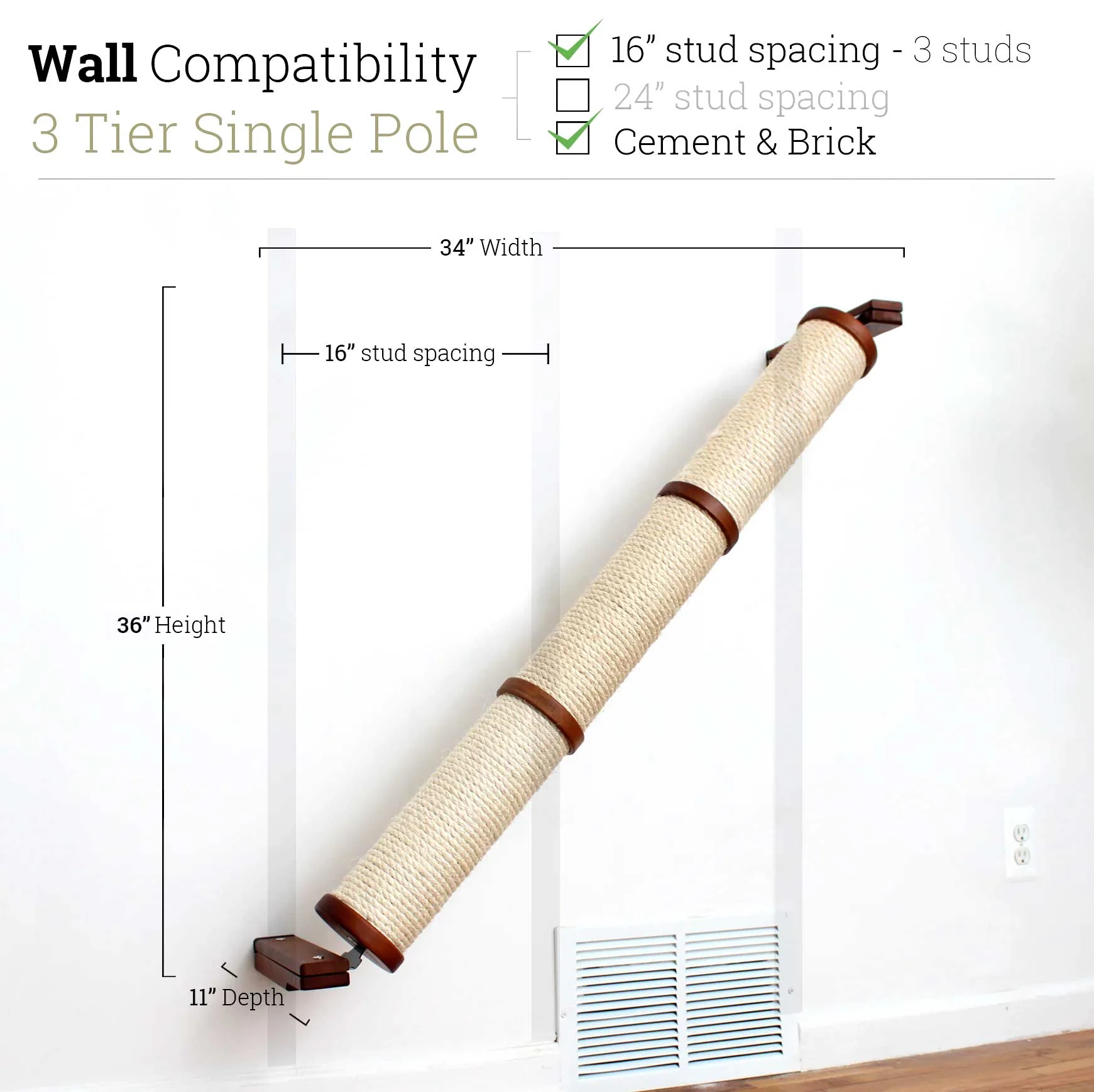Slanted Cat Scratcher for Wall - Image 96