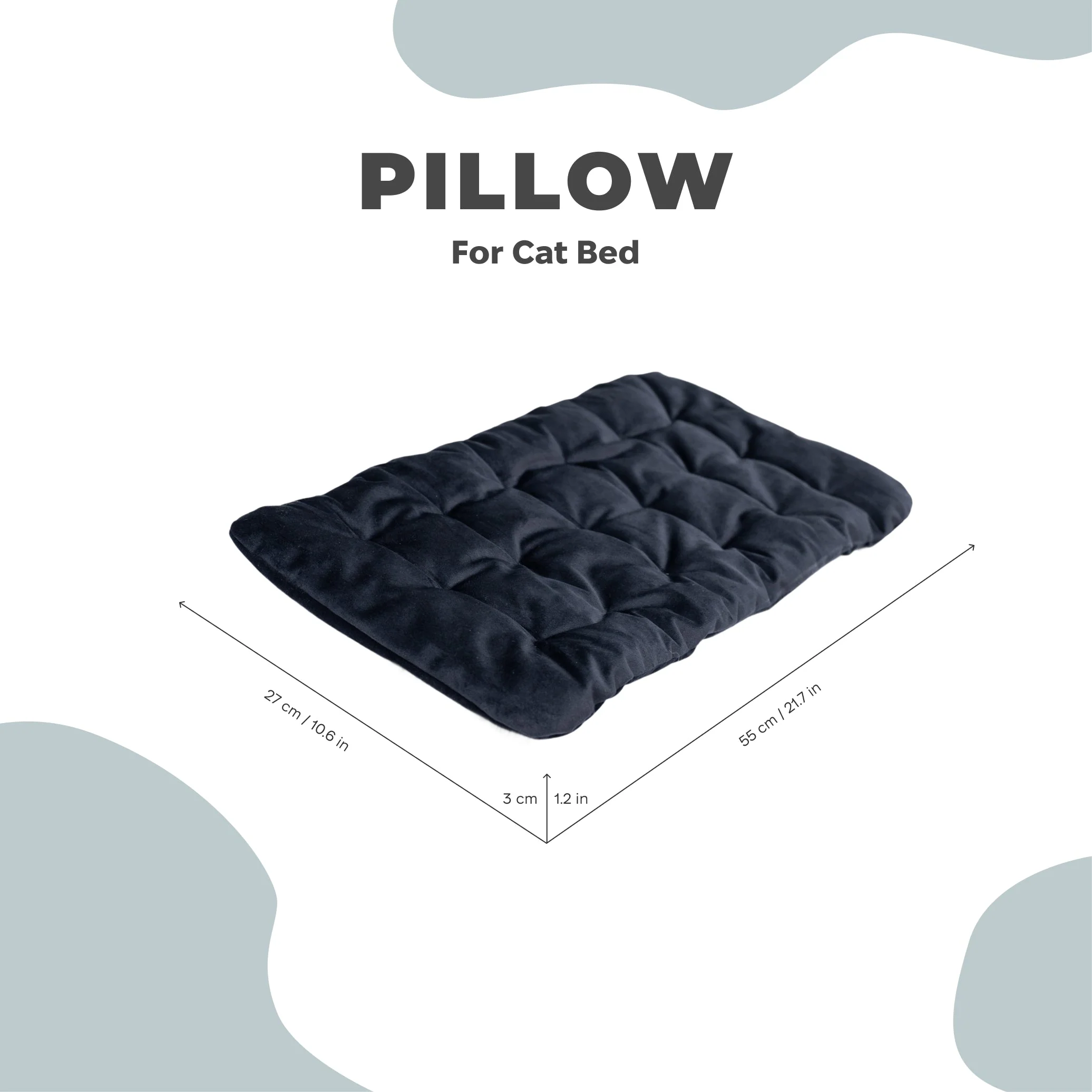Sleeping Cat Pillow - Black - Image 3