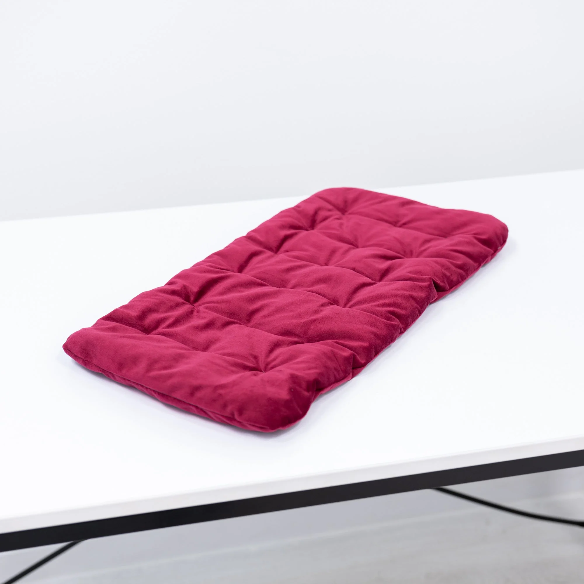 Sleeping Cat Pillow - Burgundy - Image 2