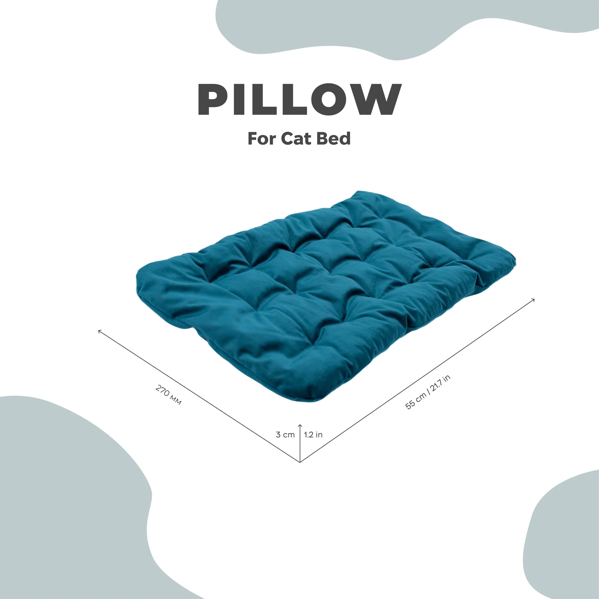 Sleeping Cat Pillow - Emerald - Image 3