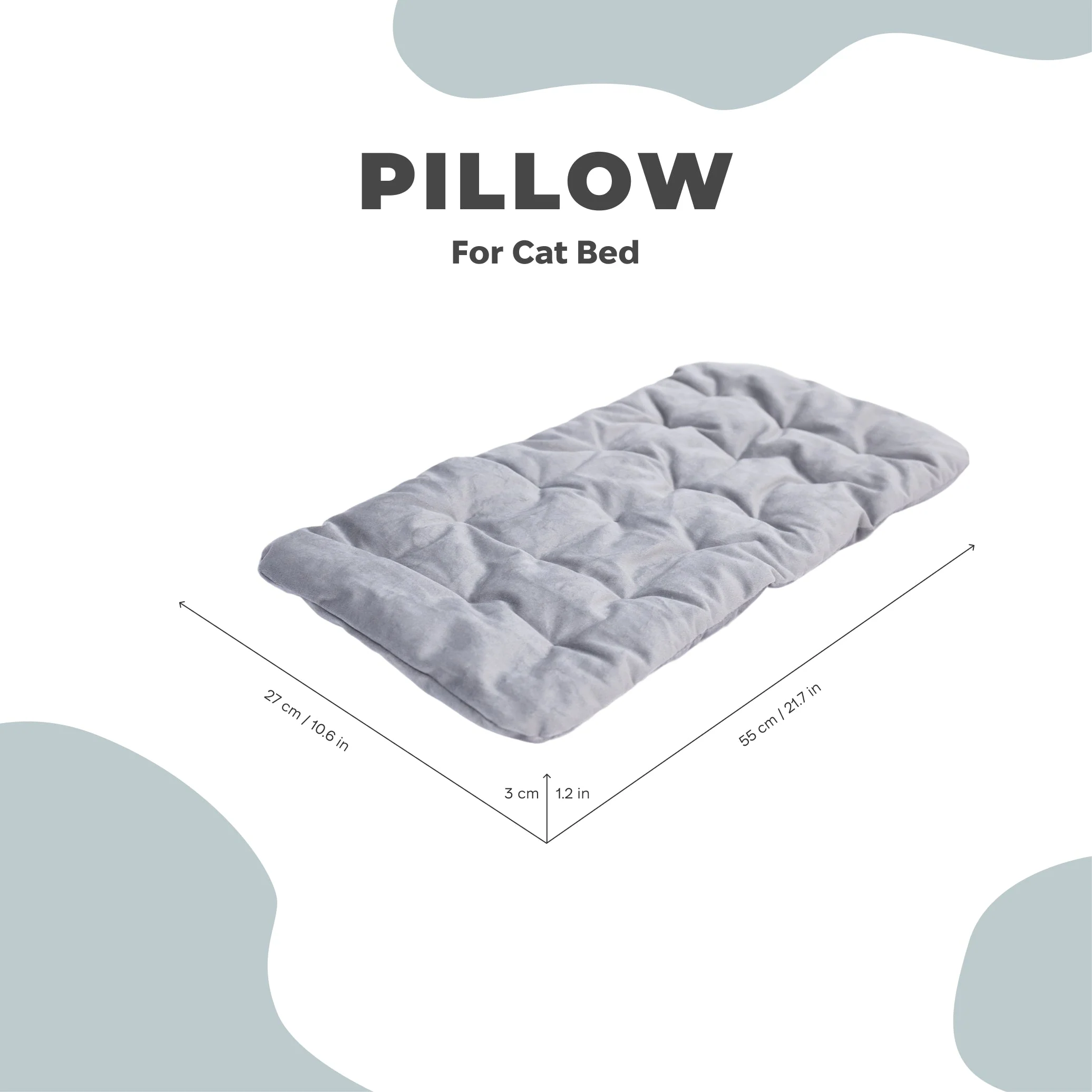 Sleeping Cat Pillow - Gray - Image 3