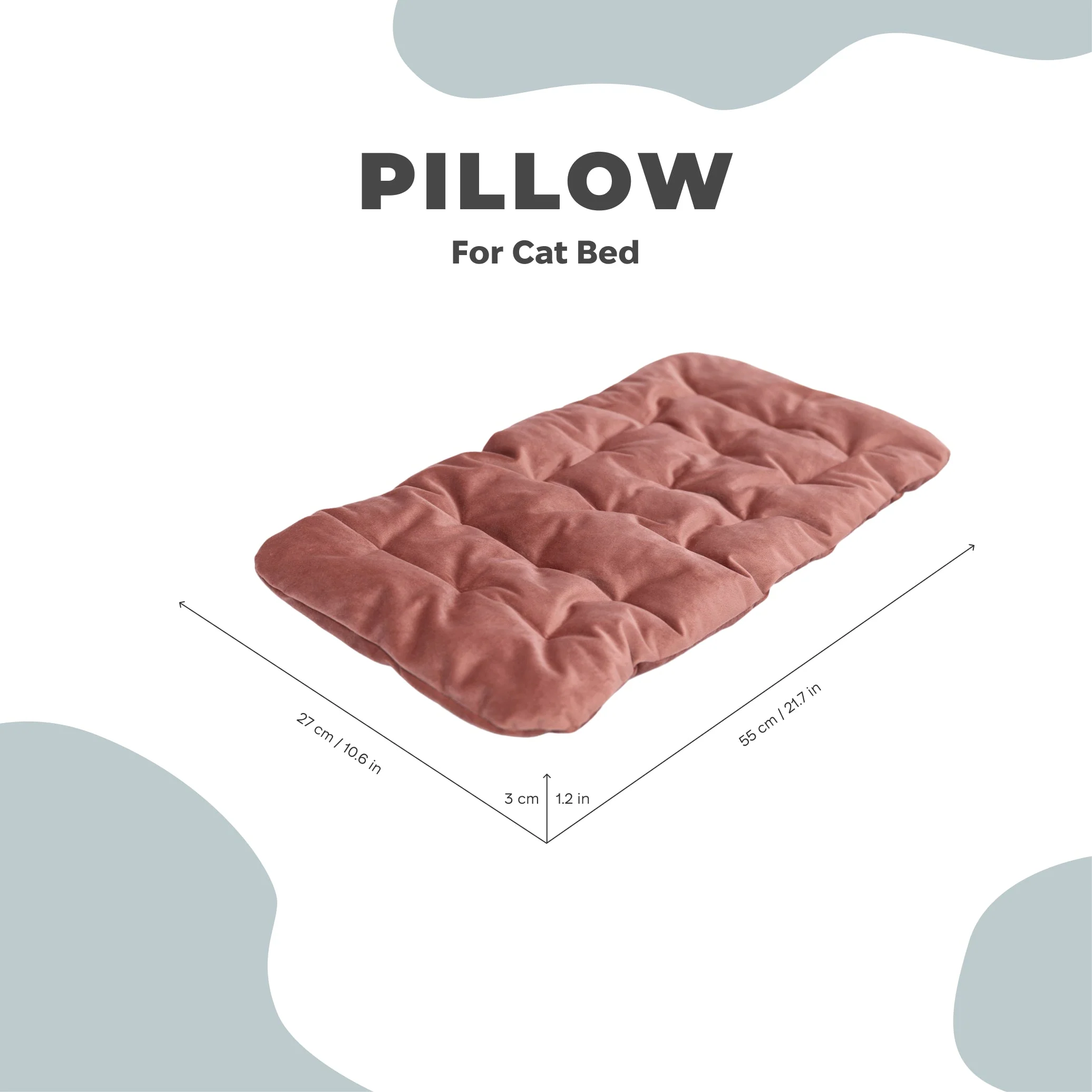 Sleeping Cat Pillow - Pink - Image 3