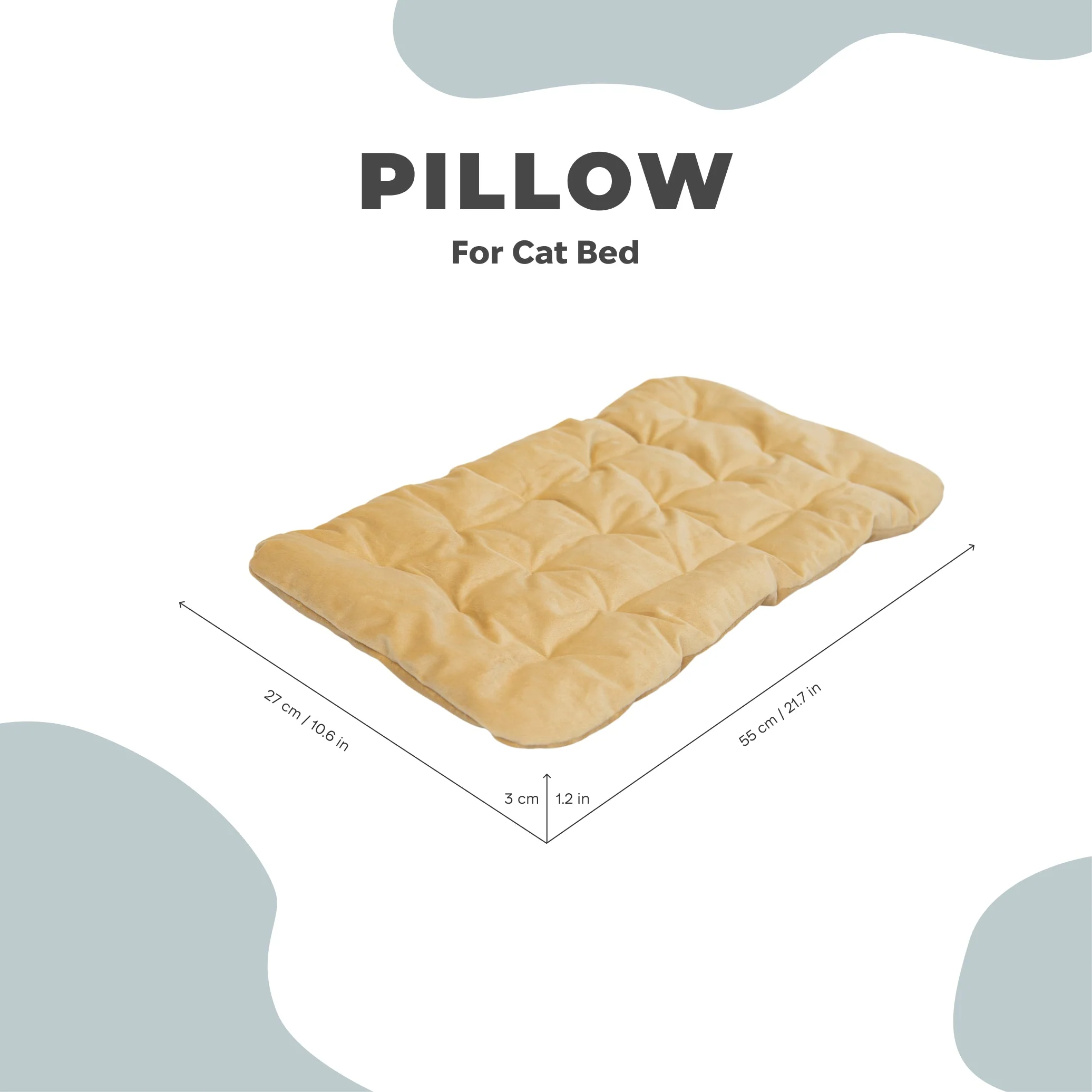 Sleeping Cat Pillow - Yellow - Image 3
