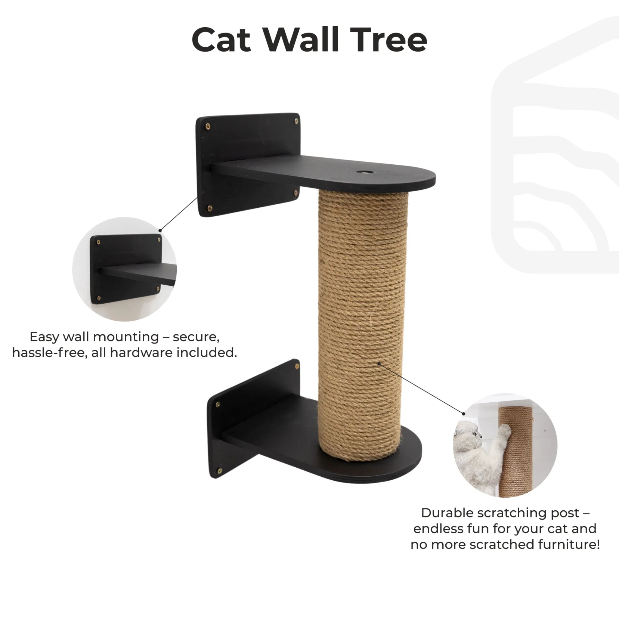 Small Cat Tree – Black - Image 6