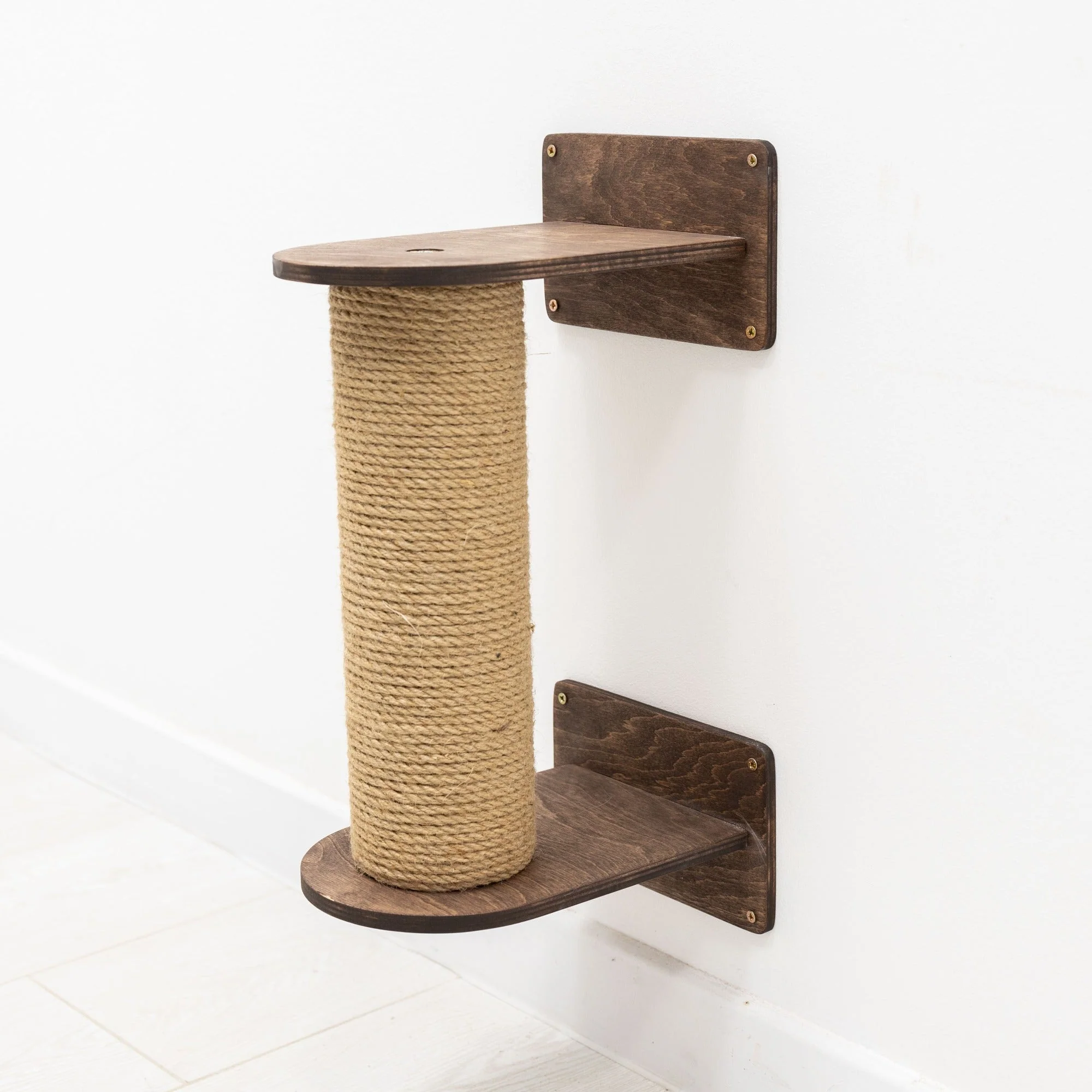 Small Cat Tree – Dark Walnut - Image 4