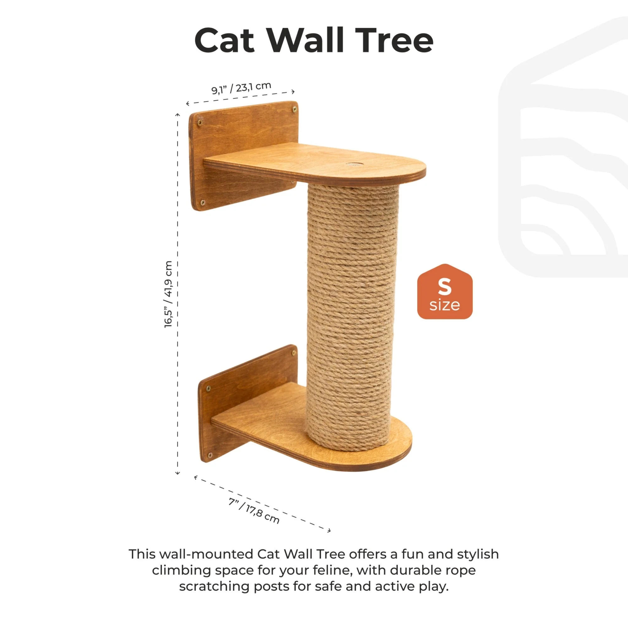 Small Cat Tree – Oak - Image 6