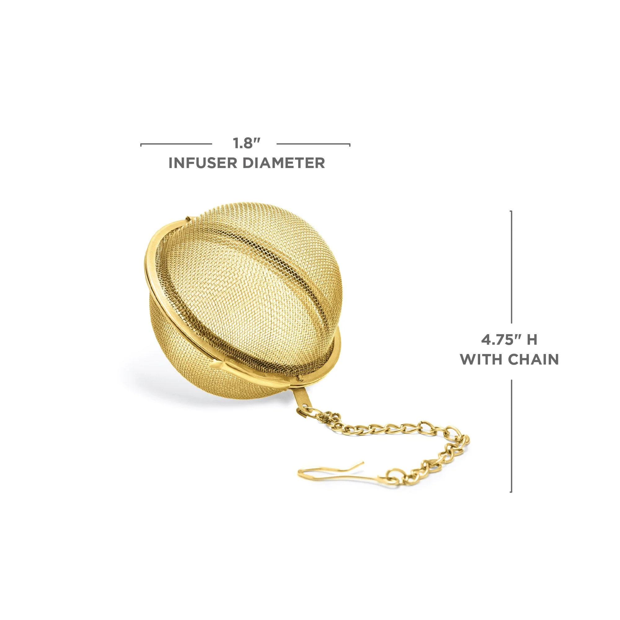 Small Tea Infuser Ball in Gold - Image 5