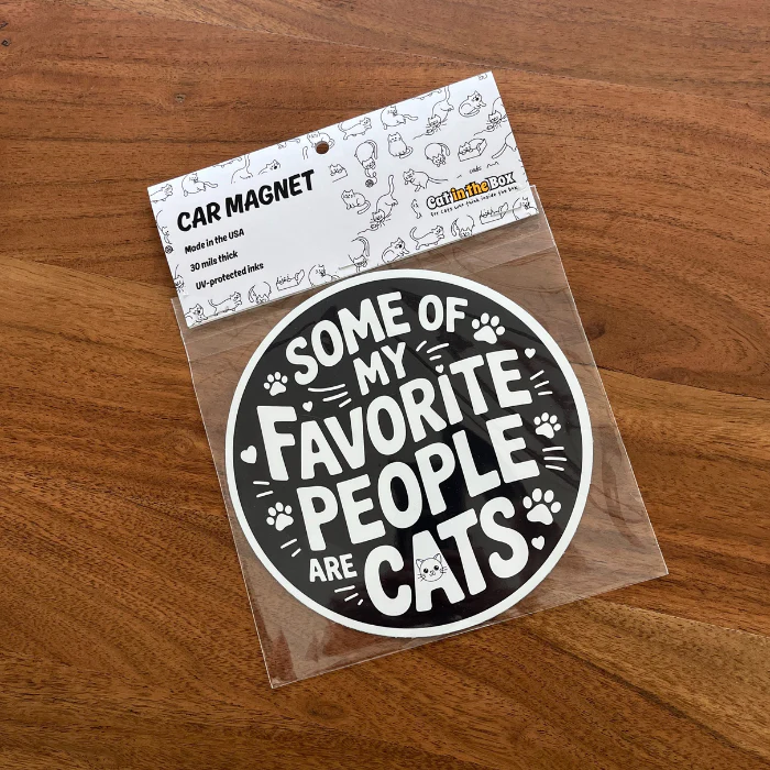 “Some of My Favorite People Are Cats” Car Magnet - Image 2
