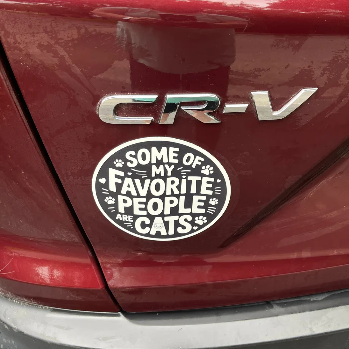 “Some of My Favorite People Are Cats” Car Magnet - Image 3