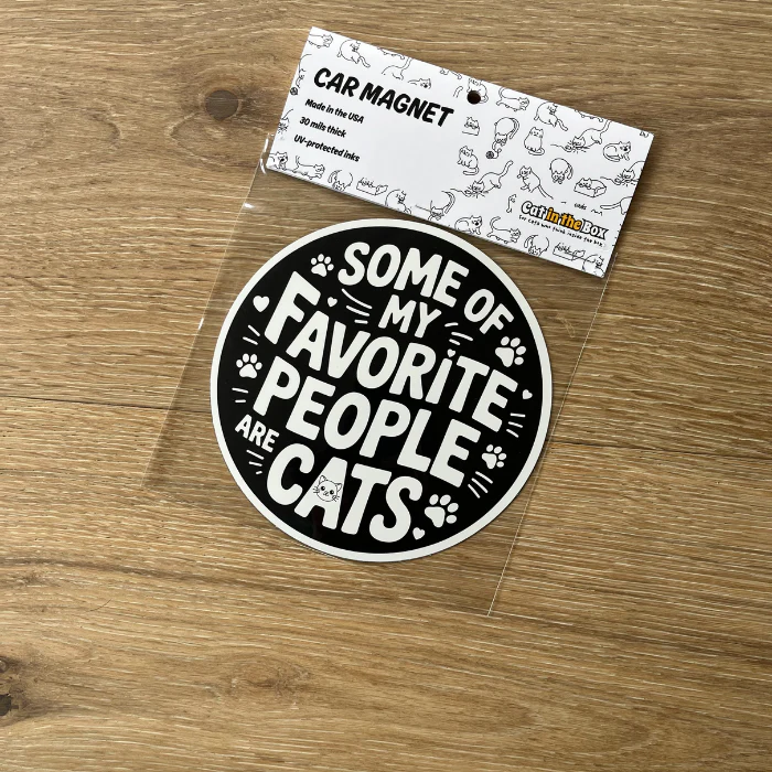 “Some of My Favorite People Are Cats” Car Magnet - Image 4