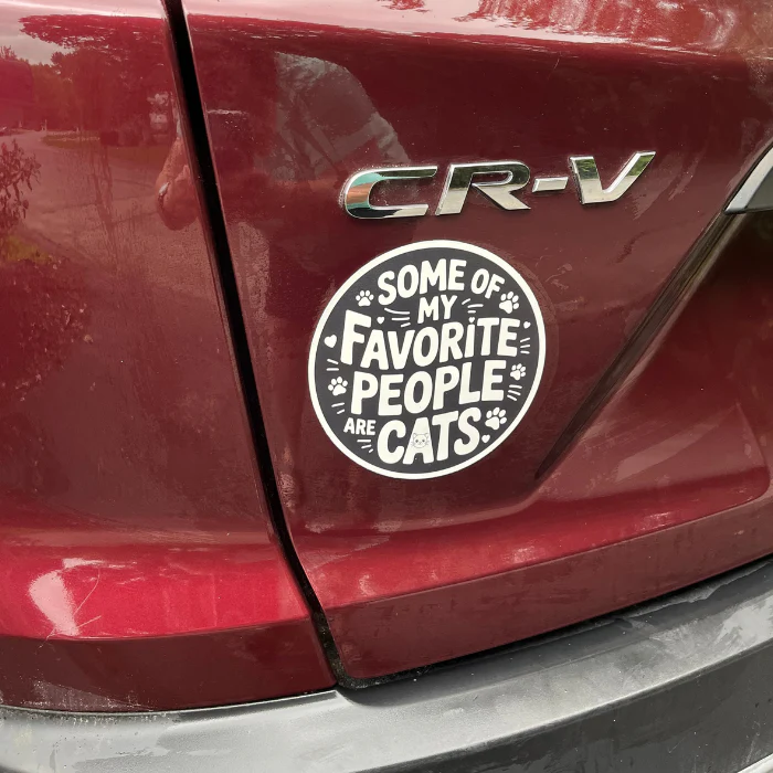 “Some of My Favorite People Are Cats” Car Magnet - Image 5
