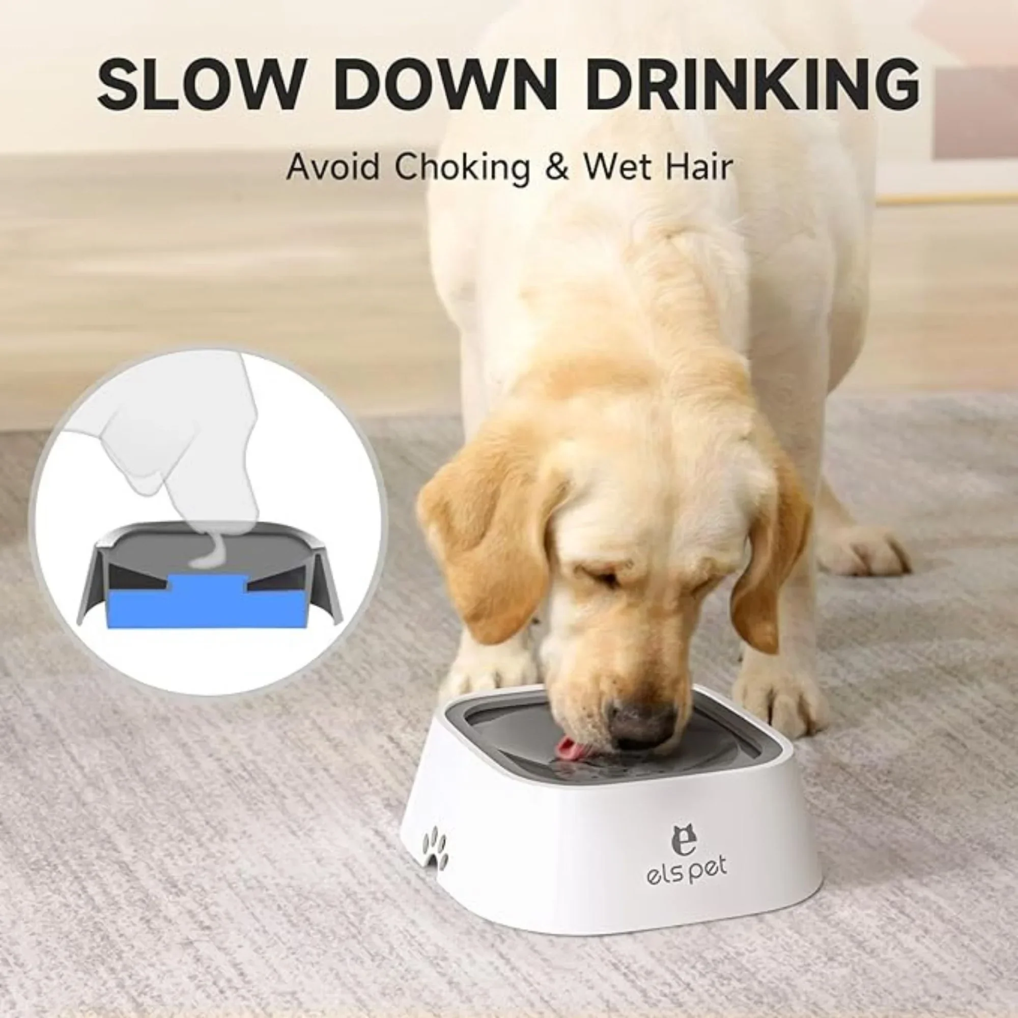 Splash-Free Floating Water Bowl for Dogs & Cats (1L) - Image 4