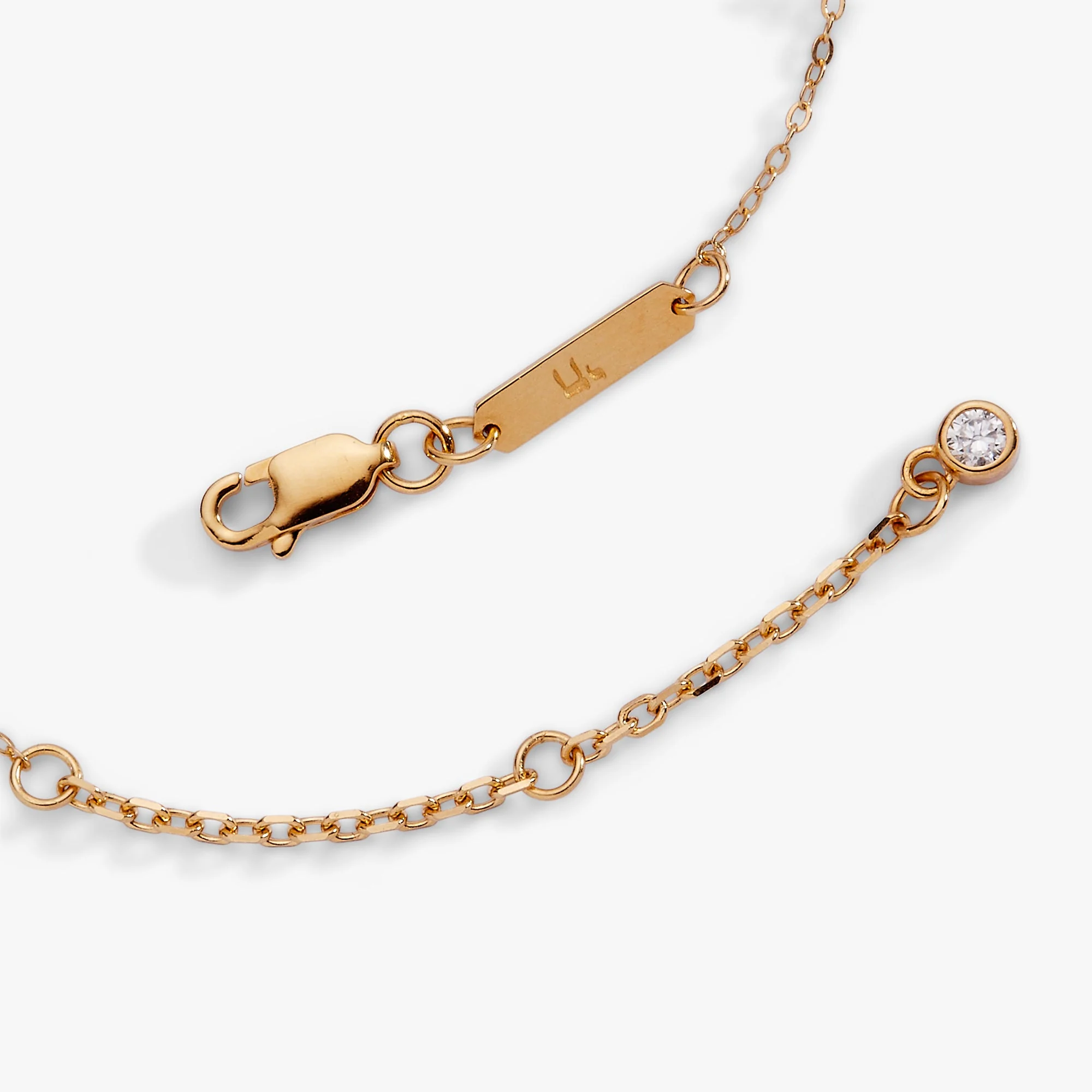Star of David Delicate Pave Beaded Chain Bracelet - Image 8