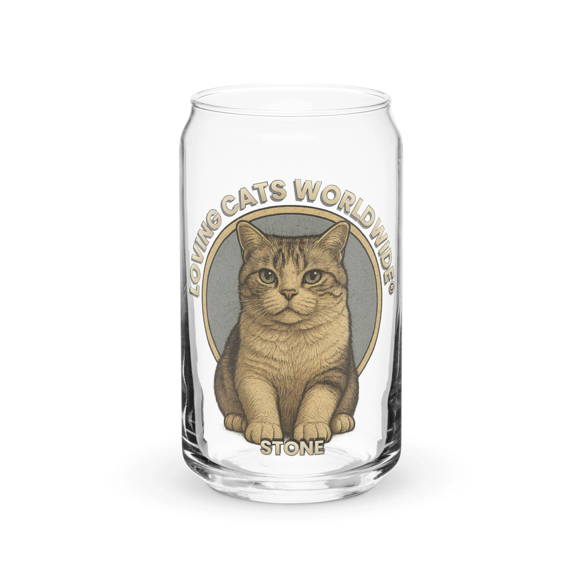 Stone Can-shaped glass