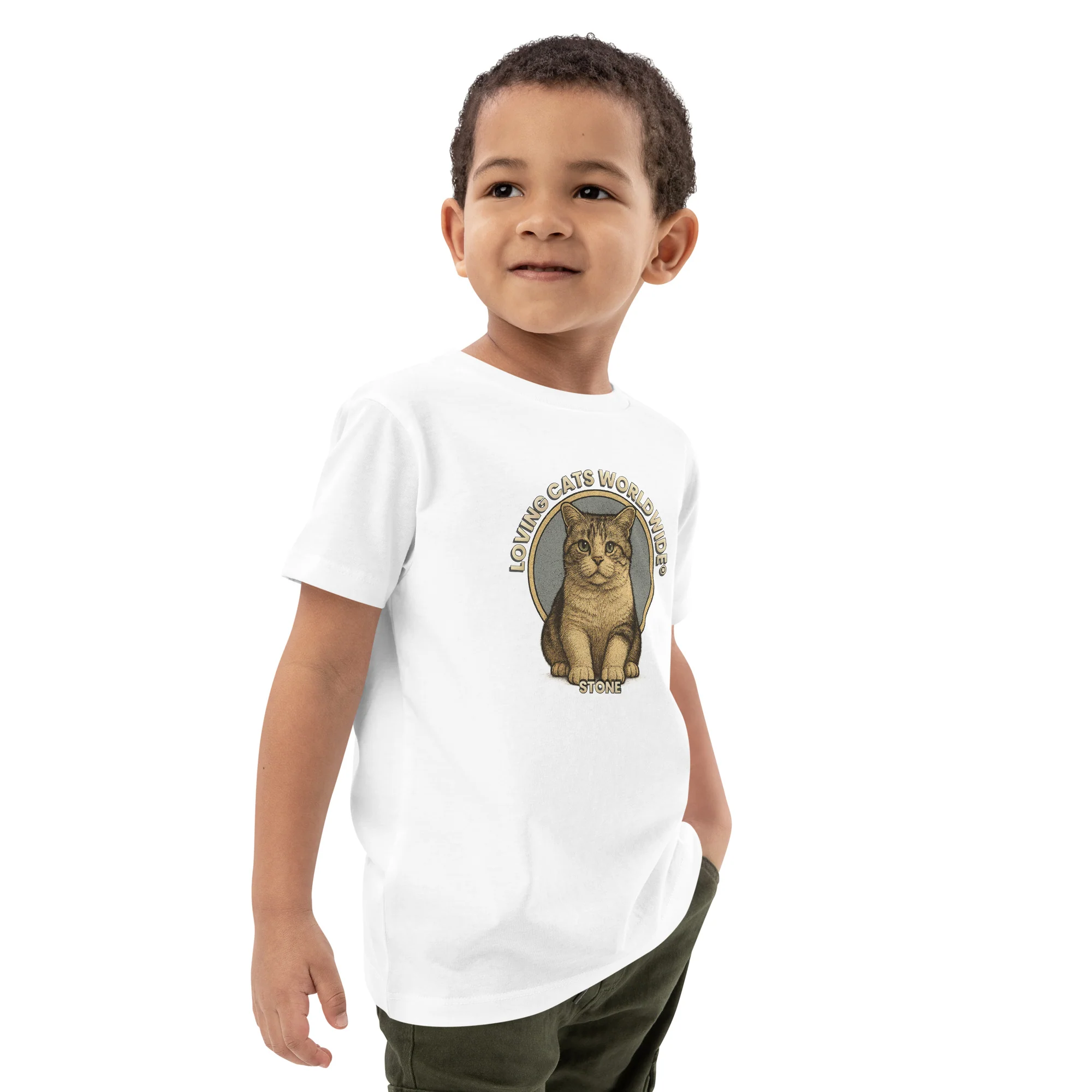 Stone Organic cotton kids t-shirt - Image 8