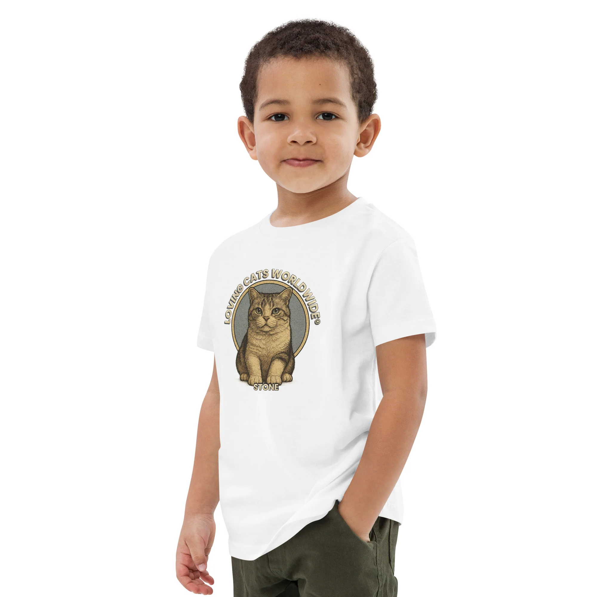 Stone Organic cotton kids t-shirt - Image 9